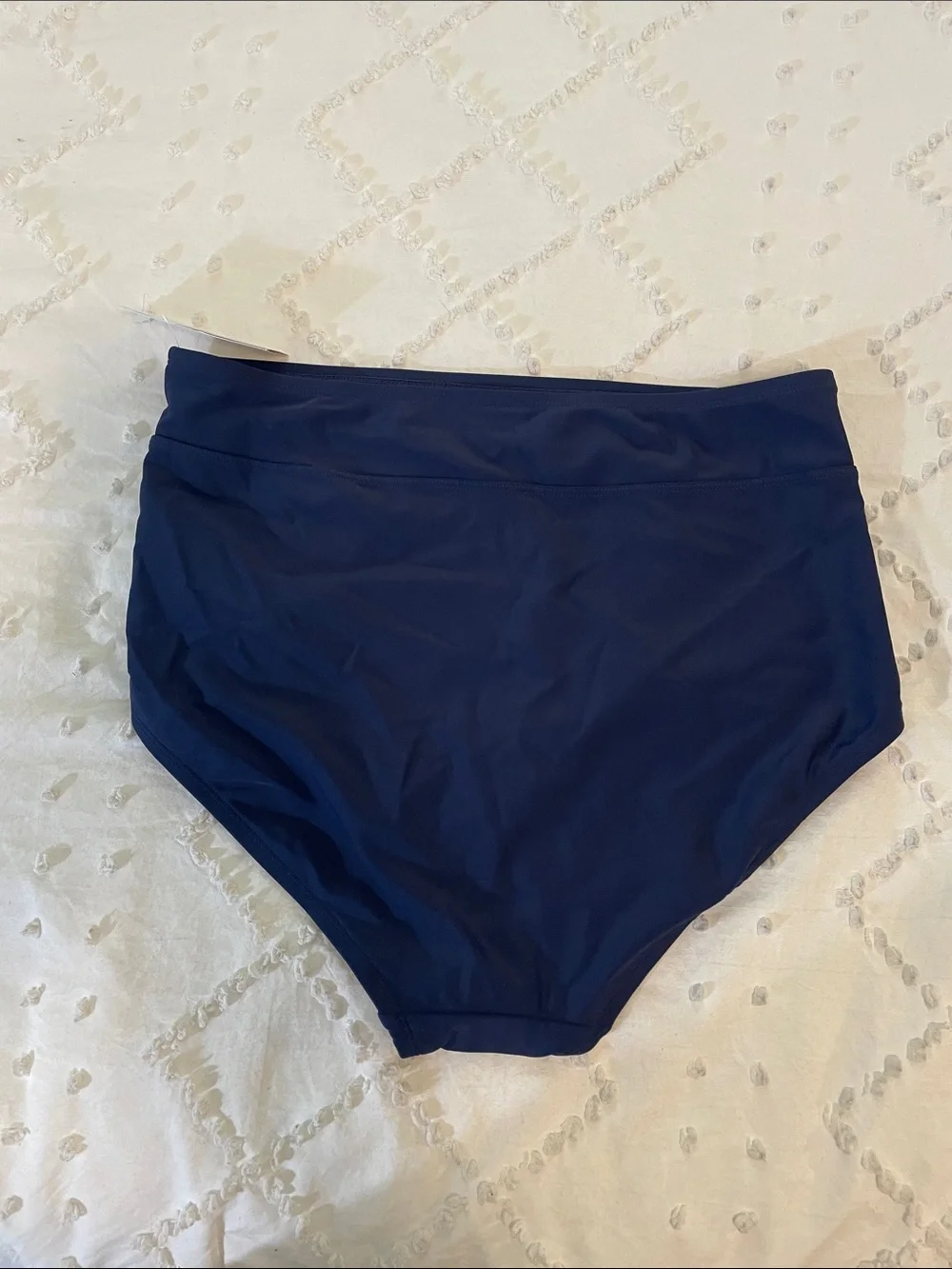 Lands' End Women's High-Waist Swim Briefs - Navy nwt